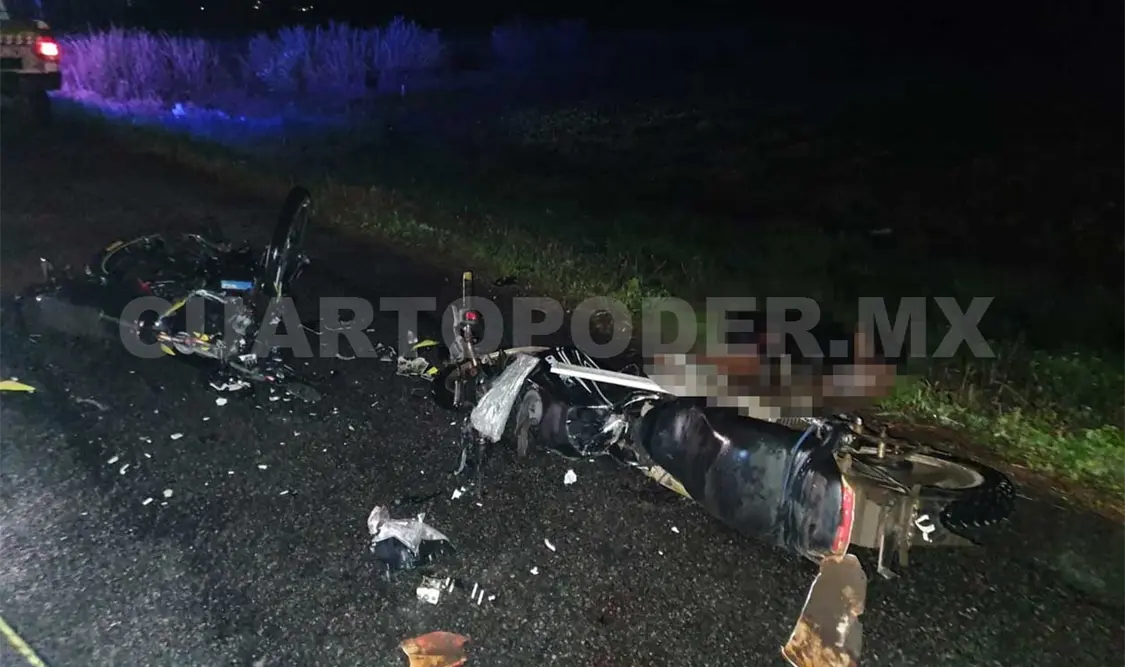 Choque de motos deja un muerto y un lesionado