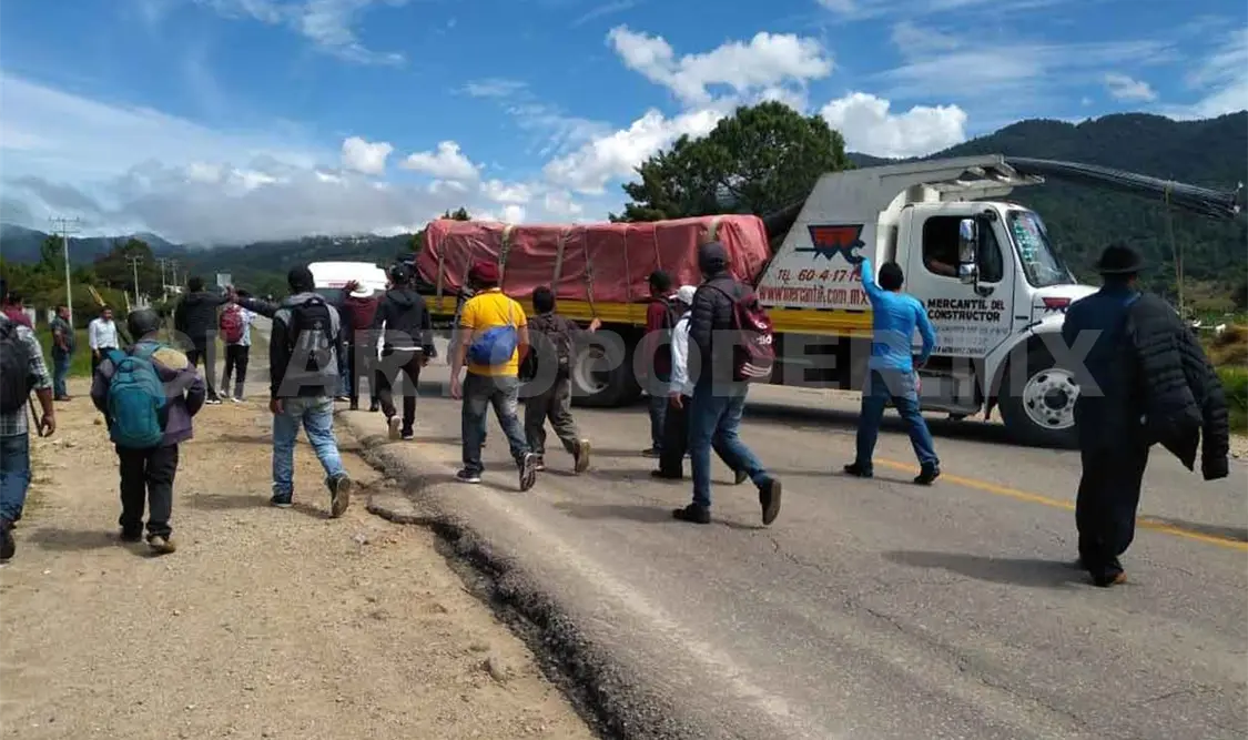 Campesinos bloquearon carretera SCLC-Teopisca