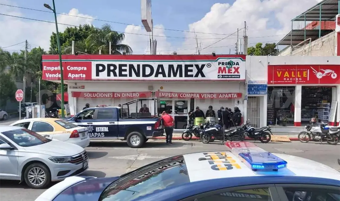 Asaltan Prendamex; 80 piezas de oro y 30 celulares, el botín