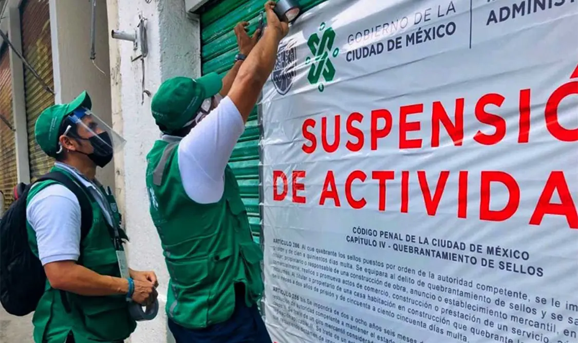 Los verificadores supervisan que los comercios apliquen las medidas sanitarias durante la pandemia. Cortesía