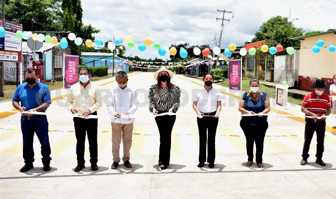Inauguran obra en el ejido Álvaro Obregón