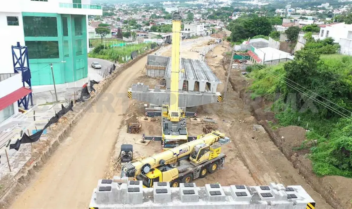 Avanza construcción del Paso a Desnivel en Tuxtla