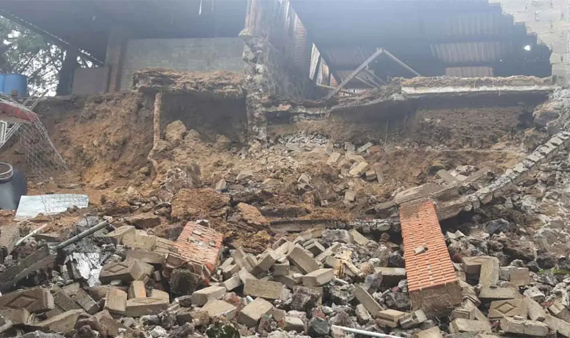 Deslizamiento sepulta parte de albergue de perritos