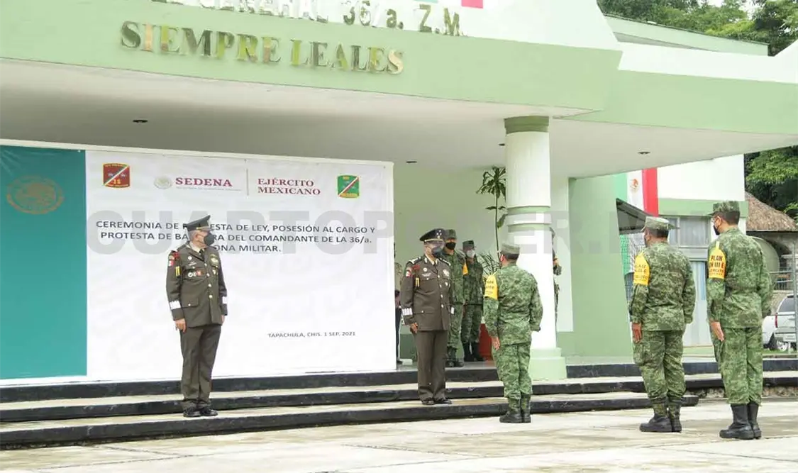 Hubo cambio de mando en la 36ª Zona Militar
