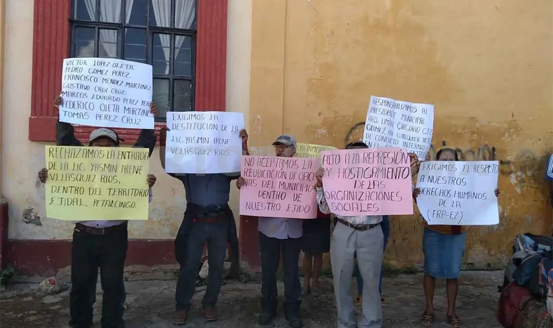 Pretenden desconocer a autoridades ejidales
