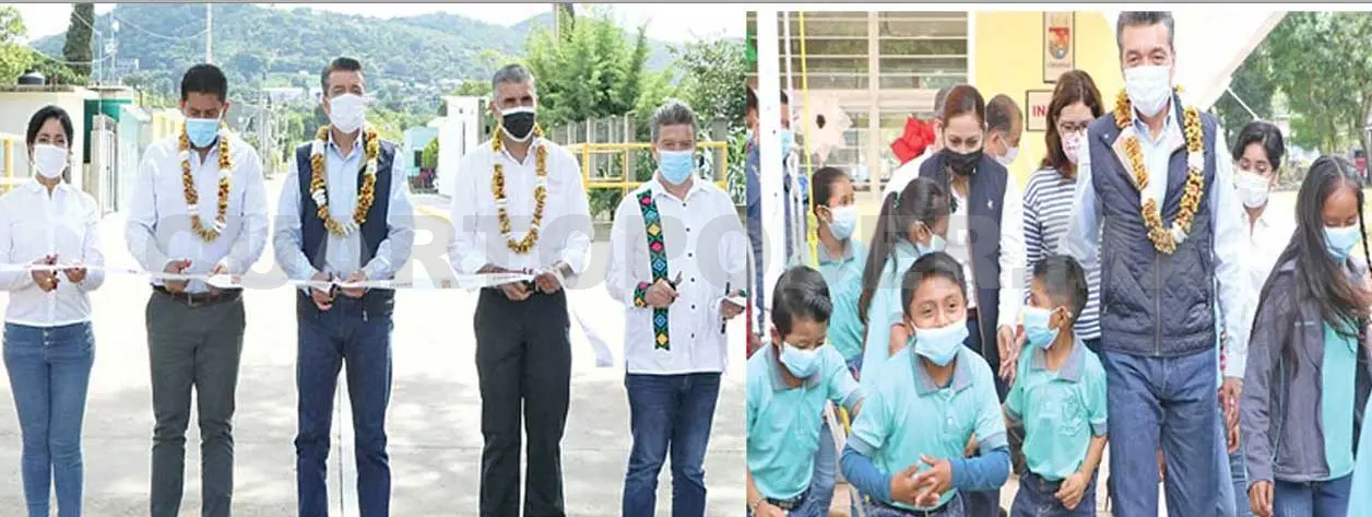 Encabezó la inauguración de la pavimentación con concreto hidráulico de vialidades en el barrio Santo Domingo. CP