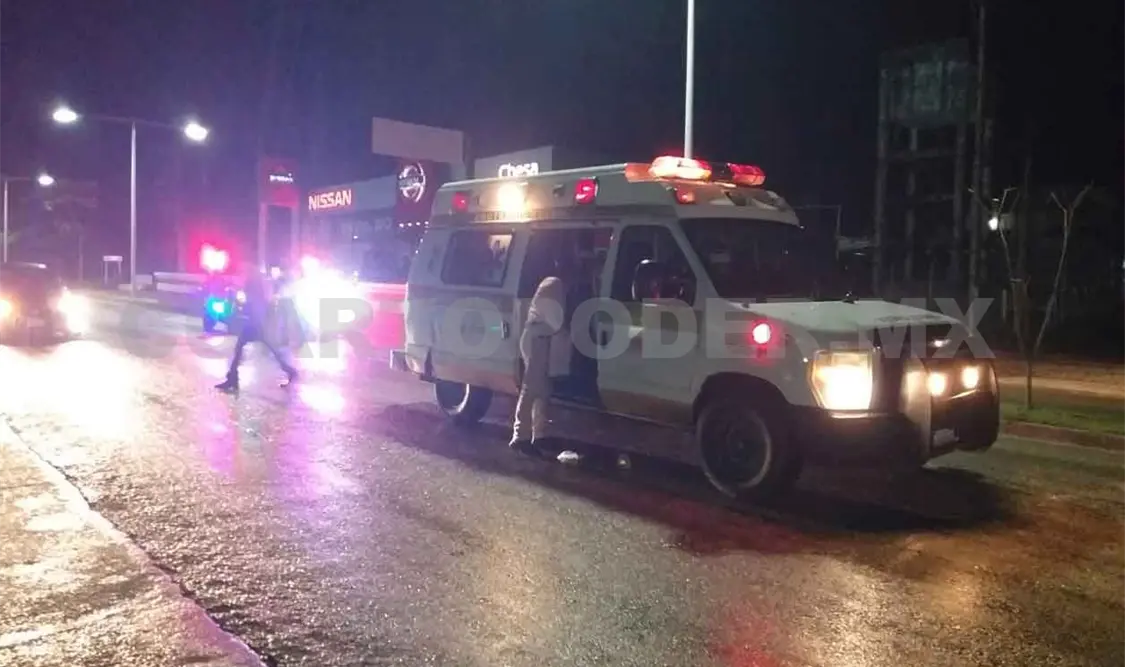 Le cierran el paso y sufre percance