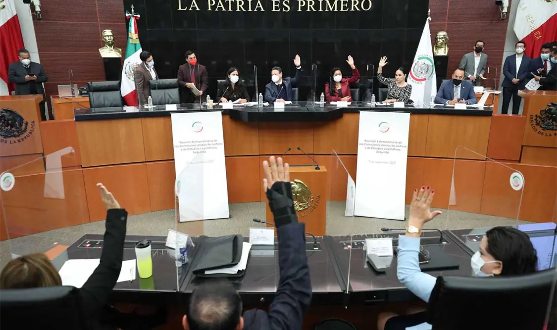 Las comisiones en el Senado de Justicia y Estudios Legislativos Segunda aprobaron con 14 votos a favor la nueva Ley. Cortesía