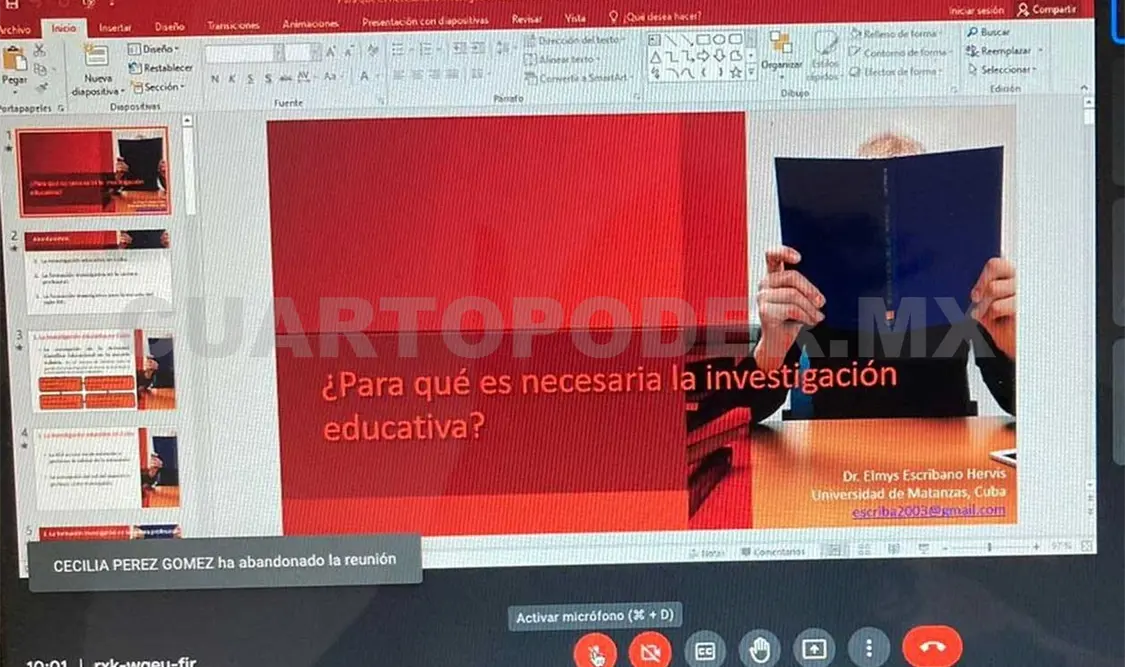 El objetivo fue involucrar al estudiante en la defensa de las ideas de investigación plasmadas en sus protocolos de tesis. CP