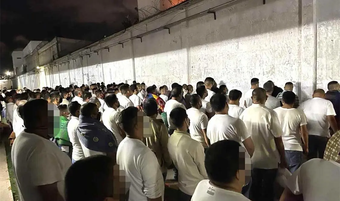 Ante el incremento del afluente del río Tula realizaron el traslado de reos. Cortesía