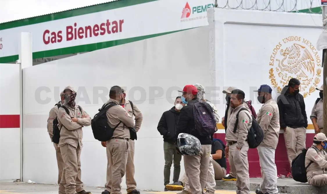 Repartidores y choferes del Gas Bienestar se manifestaron en las instalaciones de Añil y Chicle. El Universal