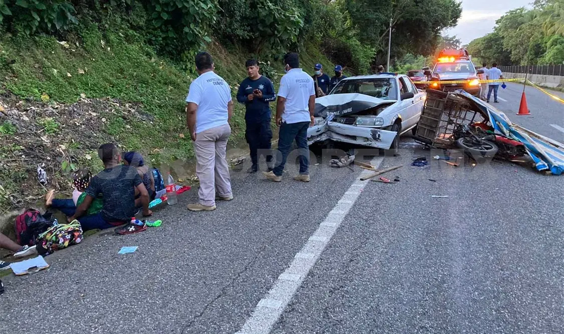 Choque de mototaxi deja seis haitianos lesionados