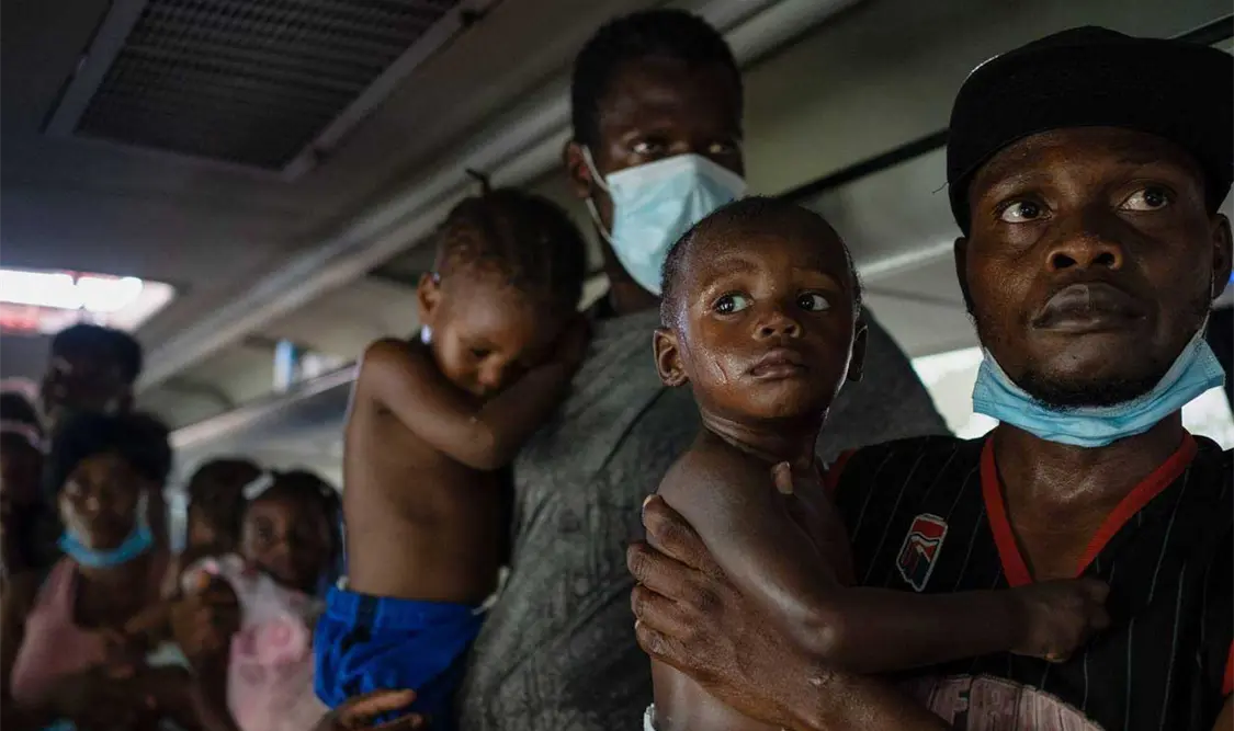 Las familias de haitianos recibieron la hospitalidad de decenas de ciudadanos. Cortesía