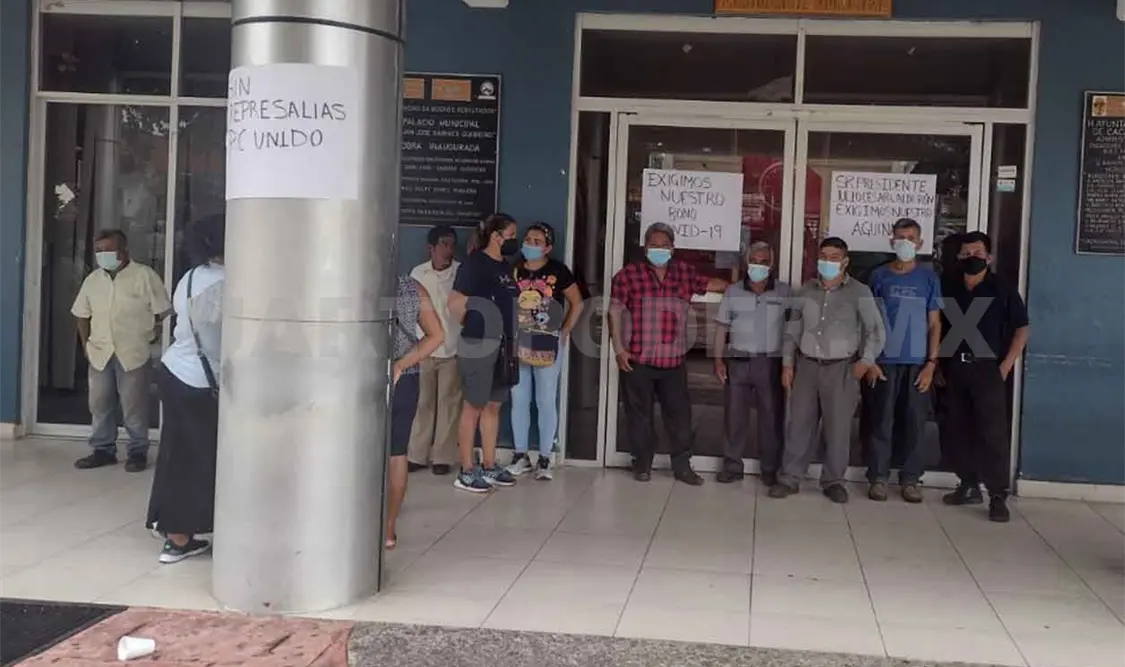 Más protestas en Cacahoatán ante adeudos pendientes