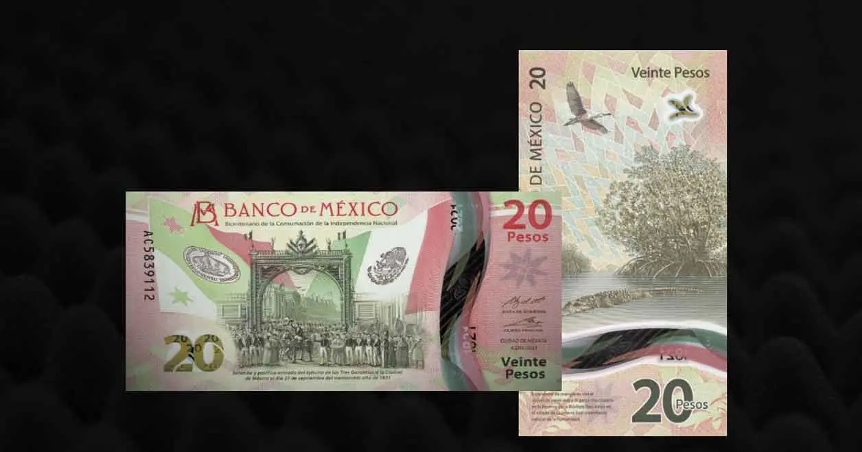 Presentan nuevo billete de 20 pesos