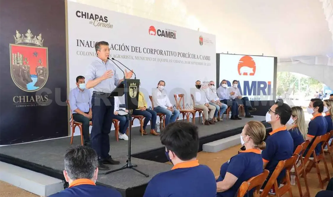 Gobernador inaugura Corporativo Porcícola