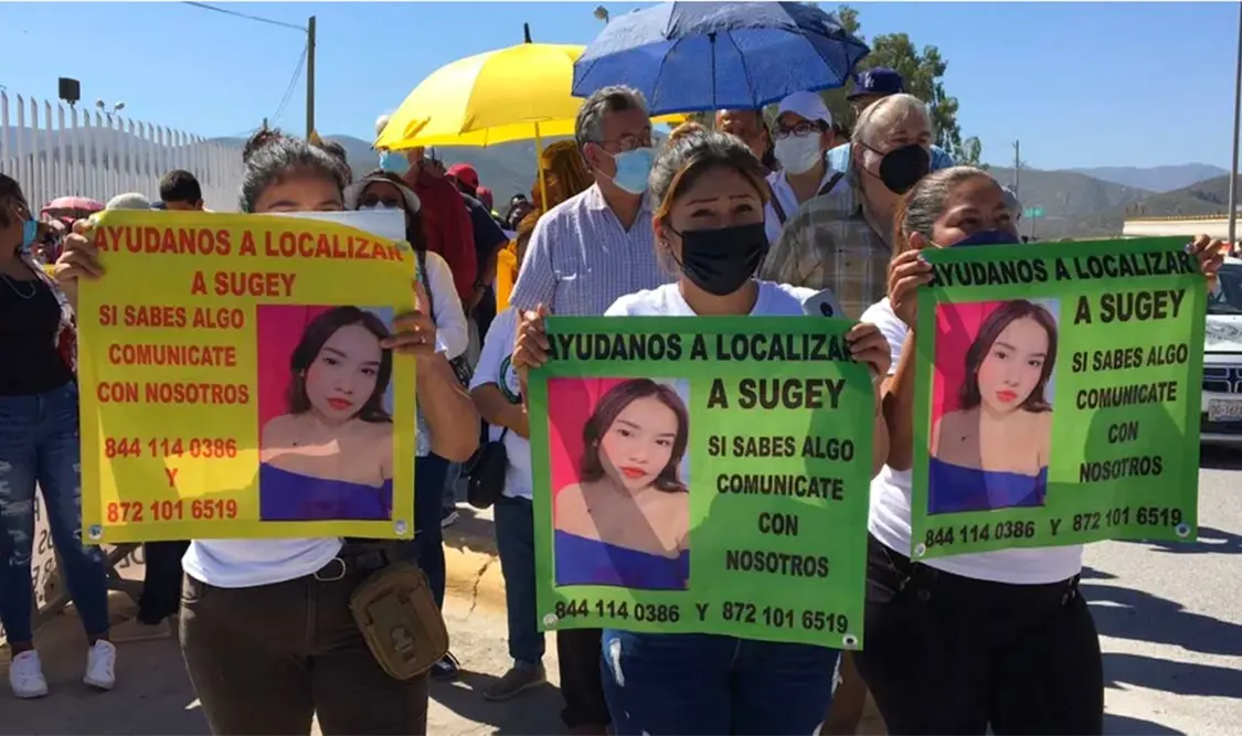 Familiares de joven desaparecida se manifiestan