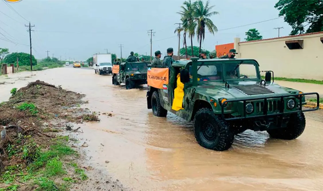 La Sedena ha apoyado a los municipios istmeños afectados por las lluvias de septiembre, incluidos en la declaratoria de emergencia. Cortesía