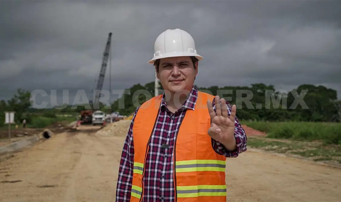 Carlos Molina constata avance del Tren Maya