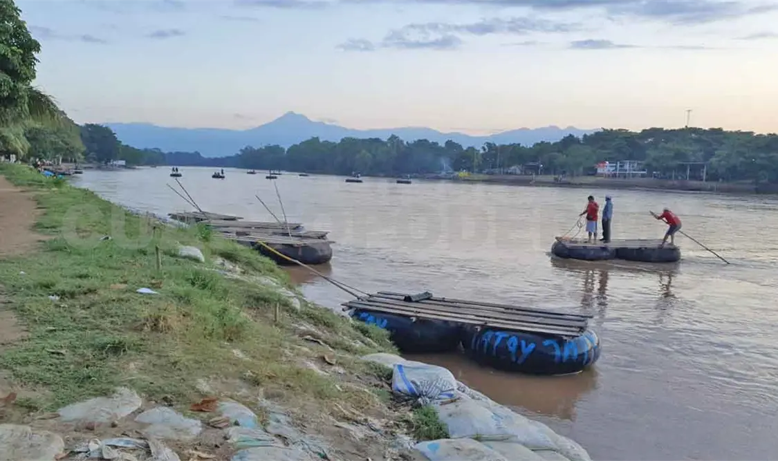 Disminuye paso de migrantes por el Suchiate