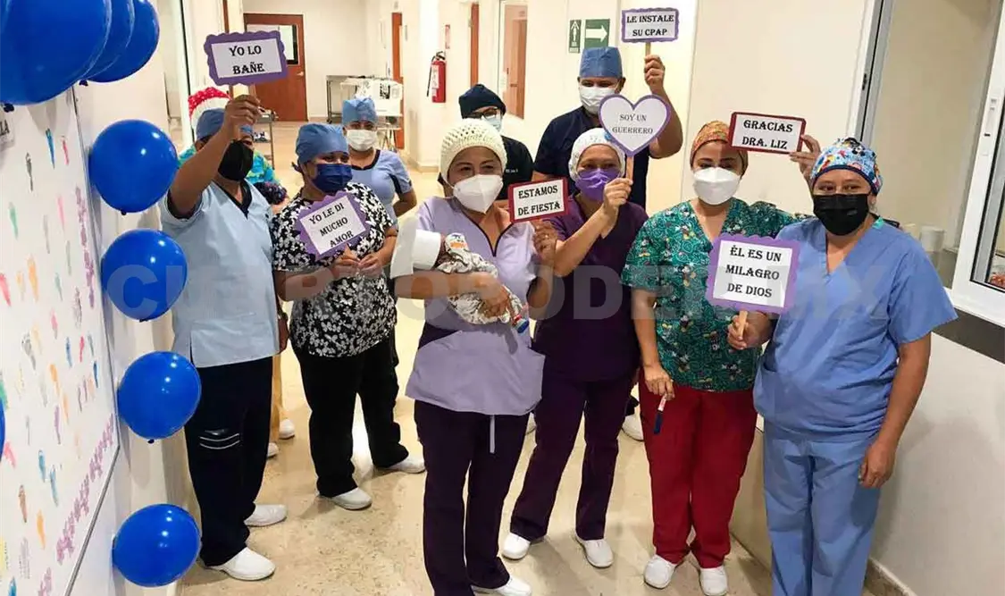 Alta a bebé prematuro tras exitosa recuperación