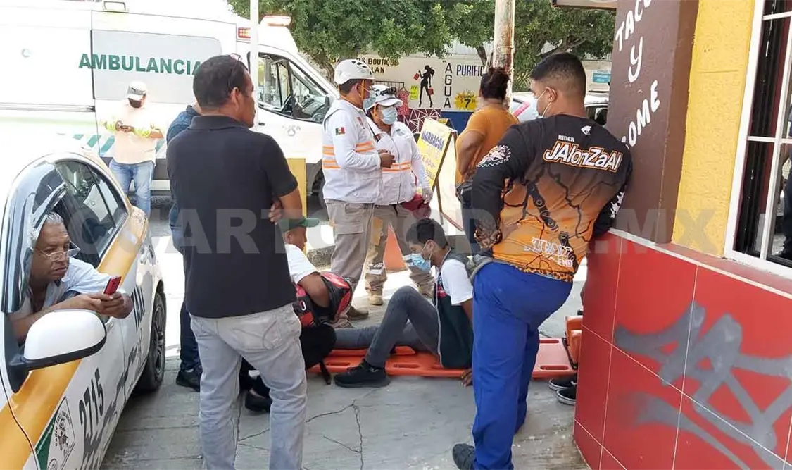 Motorrepartidor queda lesionado