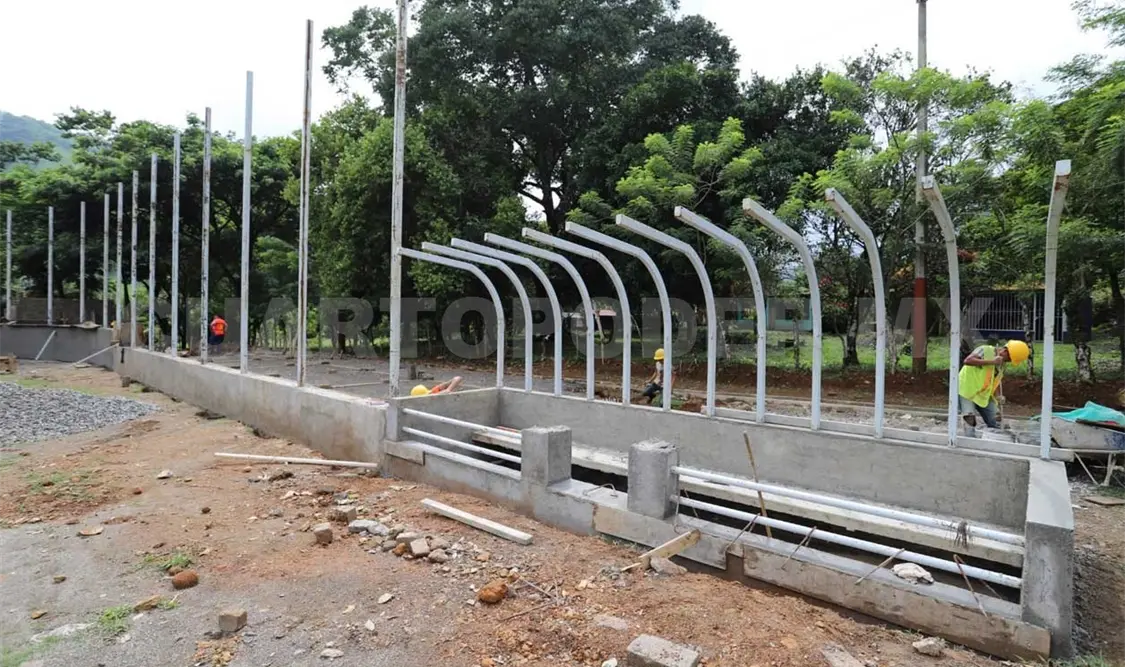 Con esta obra se contribuye al fortalecimiento de la infraestructura deportiva en beneficio de niños y jóvenes. CP