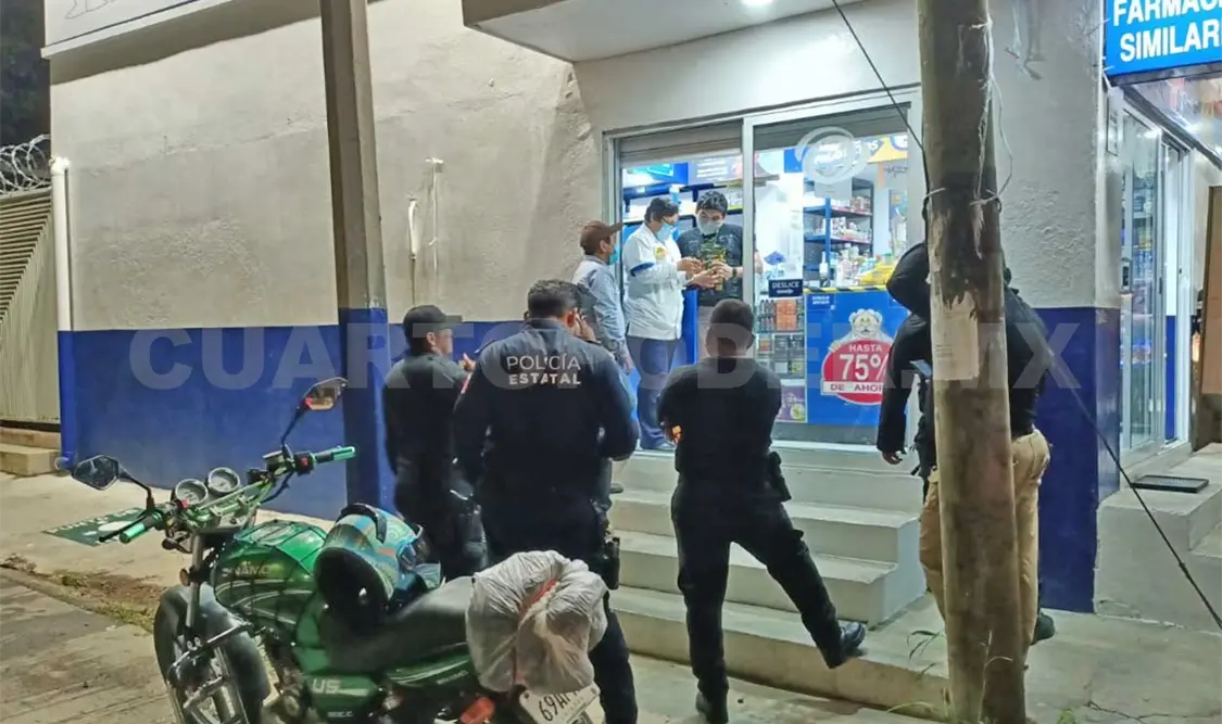 El asalto ocurrió en el establecimiento de Farmacias Similares que se localiza sobre el bulevar Laguitos y avenida Cascadas de Agua Azul. Ulises López / CP