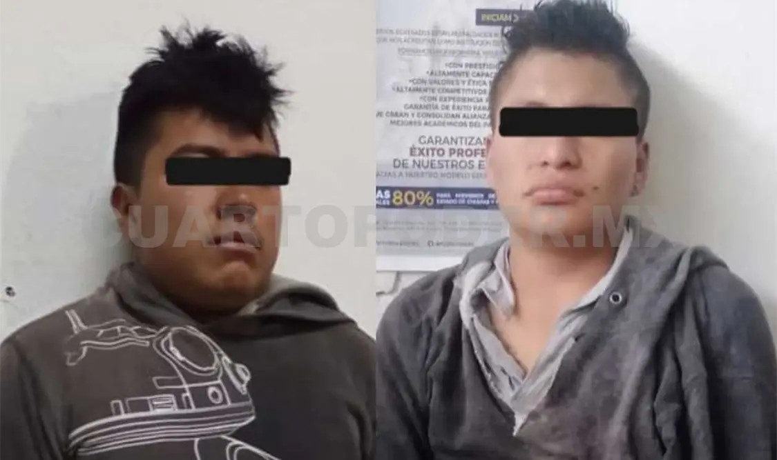 Minutos antes habían robado una motocicleta Honda tipo Cargo, pero fueron sorprendidos en flagrancia por la policía. Manuel Martínez / CP