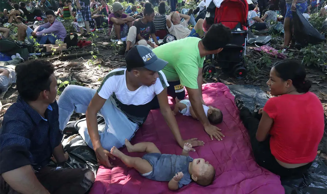 La nueva caravana de migrantes partió del sur de México y busca llegar a los Estados Unidos. Cortesía