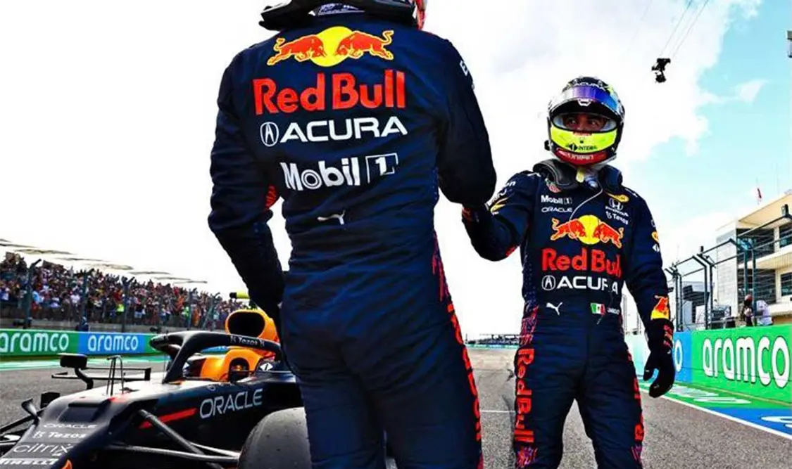 Verstappen y “Checo” suben al podio en el GP