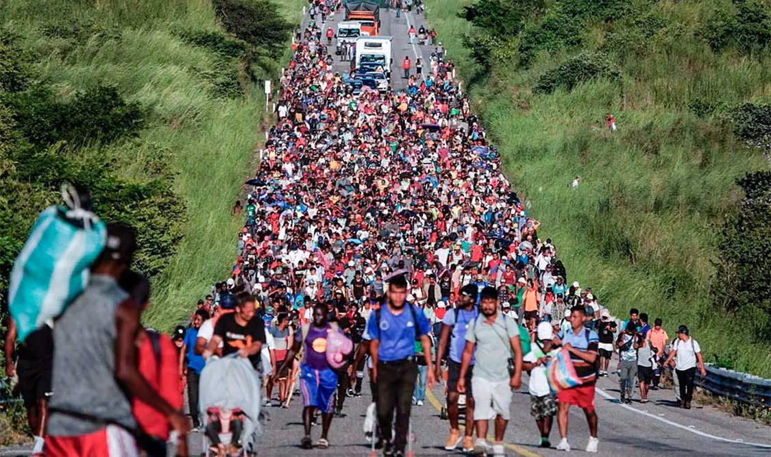 Caravana migrante llega a Oaxaca