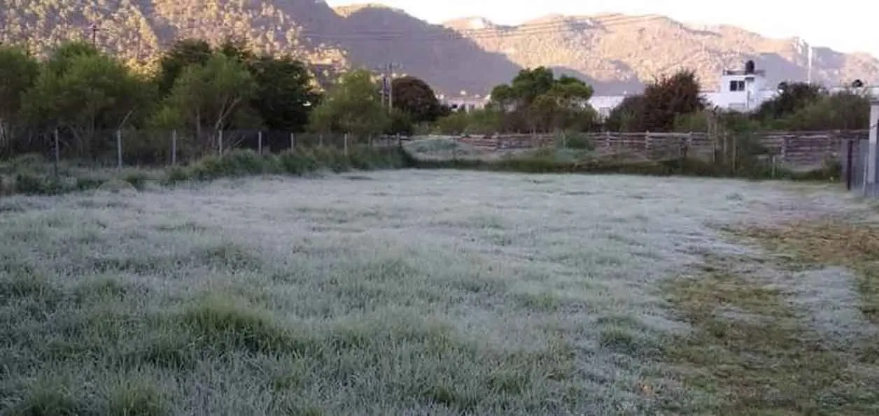 Cayó la primera helada en San Cristóbal