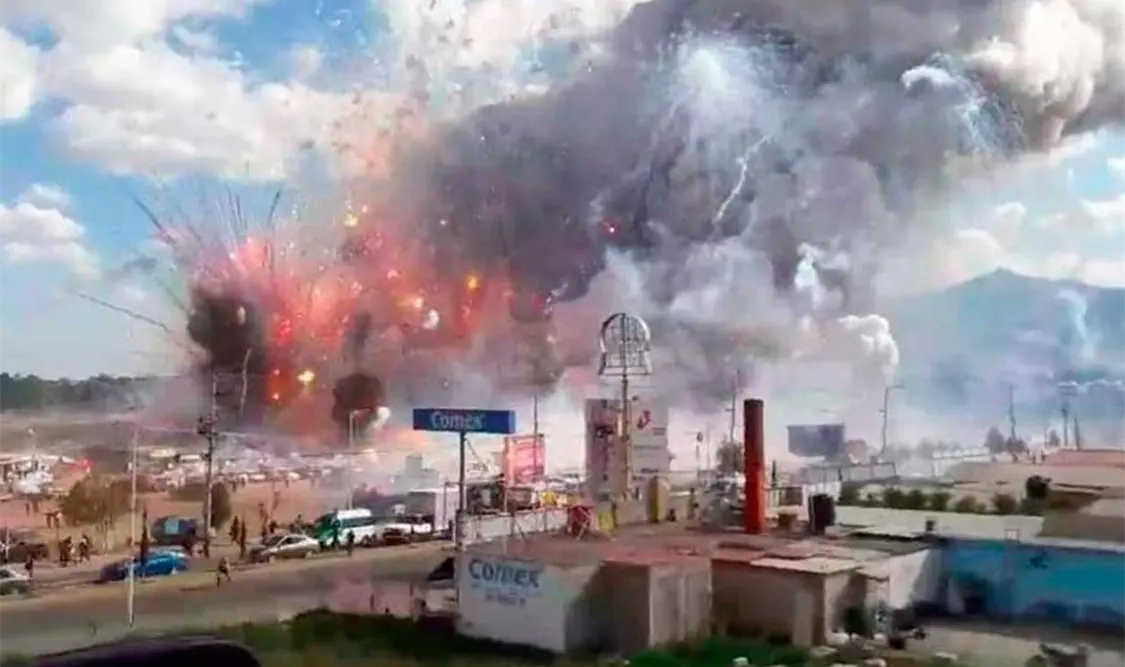 Registran explosión en taller pirotécnico