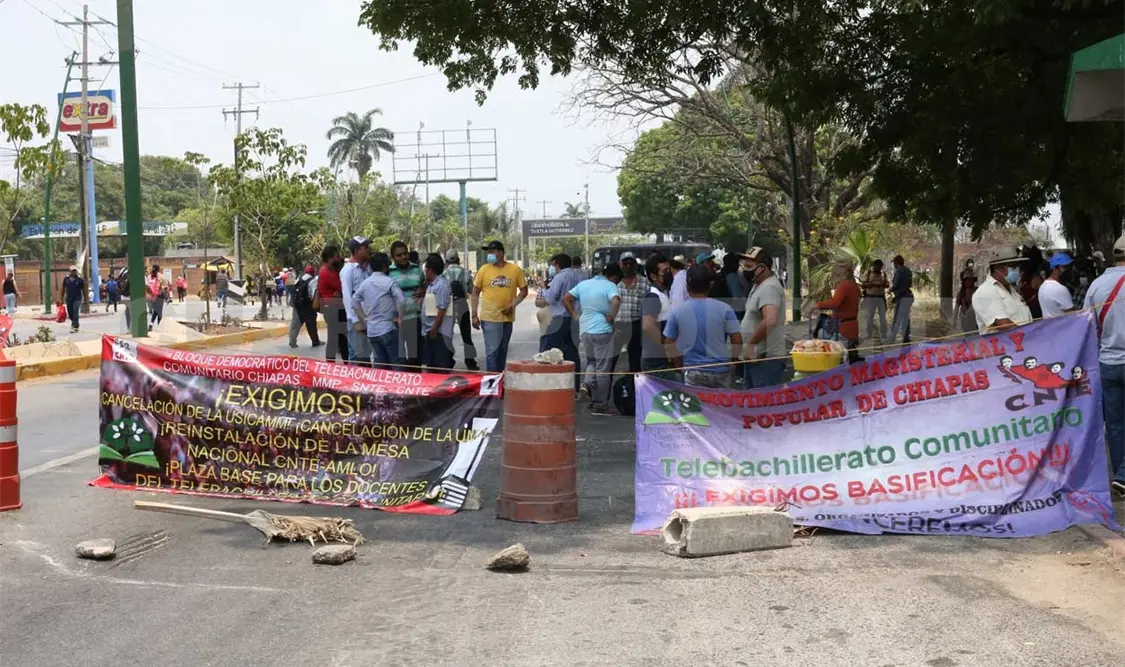 Los bloqueos carreteros en la entidad chiapaneca se han agudizado en los últimos años. Cortesía