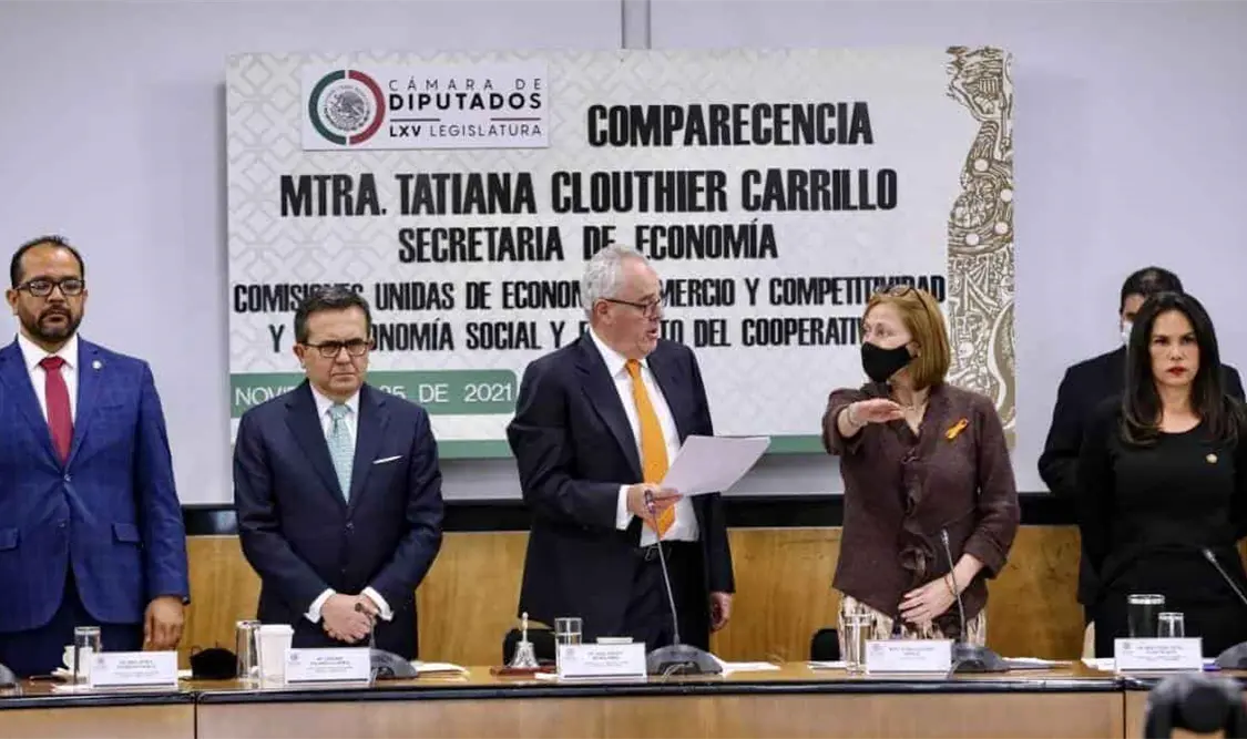 Clouthier comparece ante comisiones unidas en San Lázaro con motivo del Tercer Informe de Gobierno. Cortesía