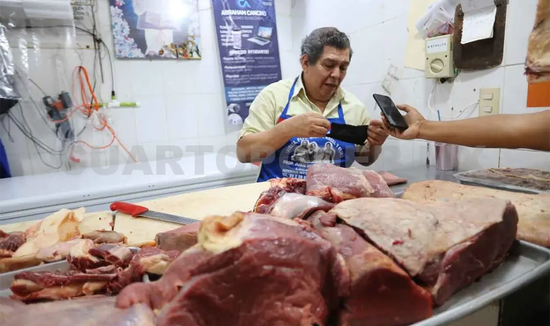 Registran caída en la venta de carne de res
