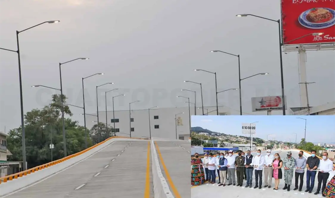 Inaugura Rutilio Escandón el paso a desnivel en Tuxtla