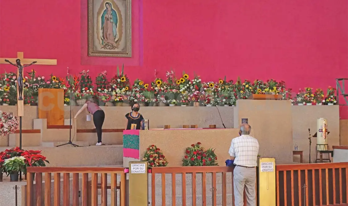Poca afluencia en la Parroquia de Guadalupe