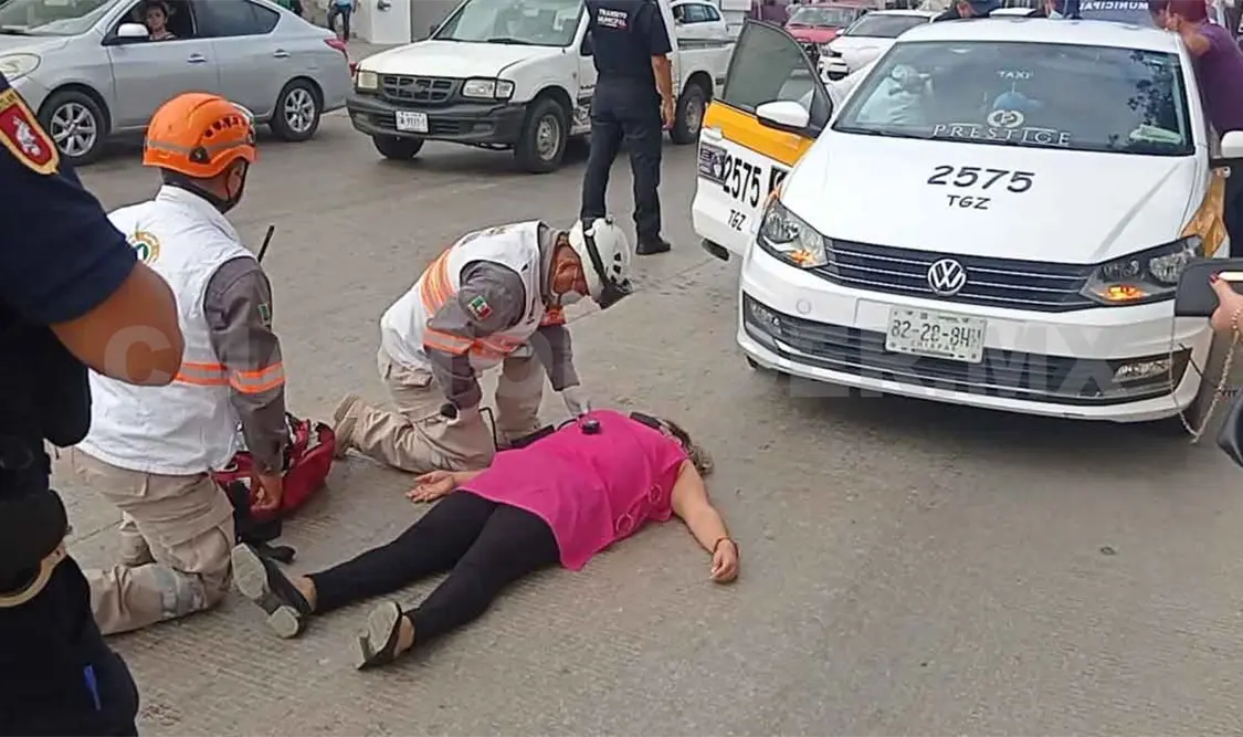 Distraído ruletero embistió a peatona