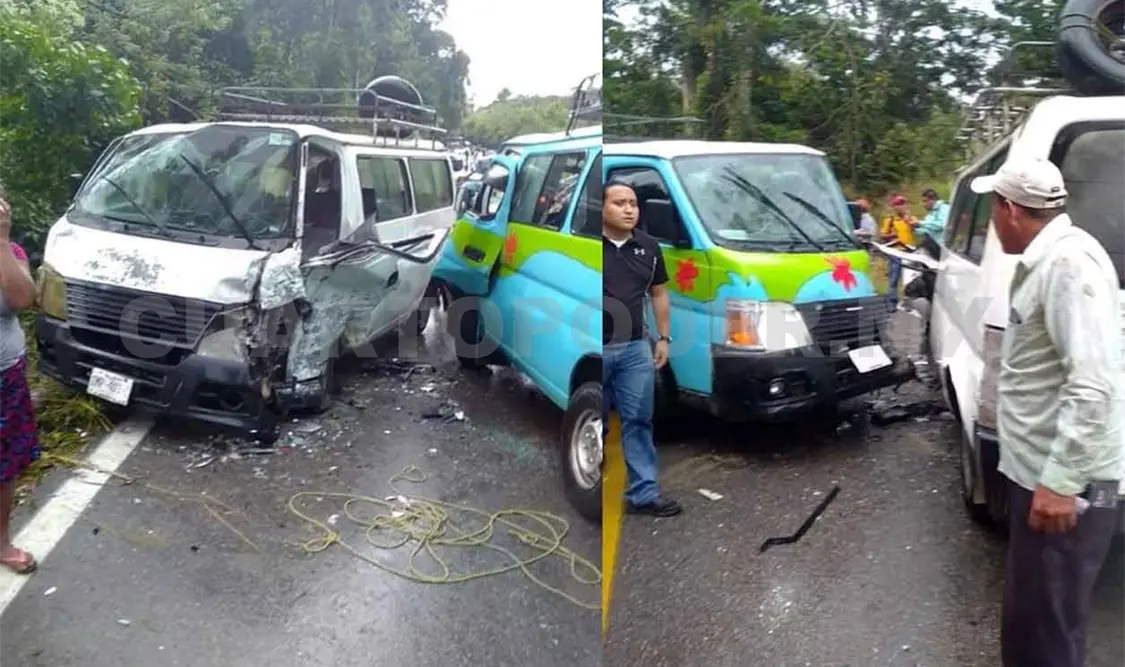 Encontronazo de Urvans; turistas son extorsionados