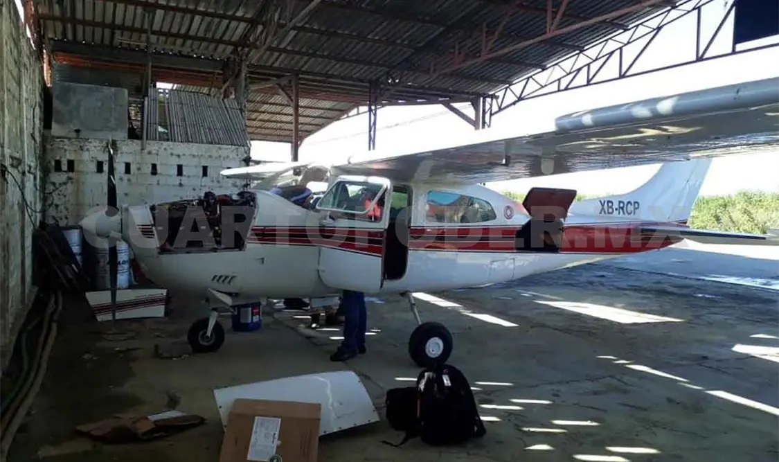 Aeródromo fue cateado y aseguran una aeronave