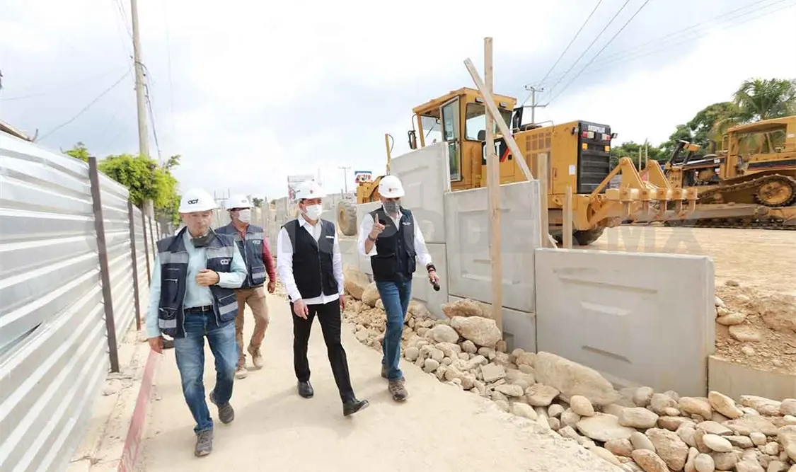Supervisa REC avances en obra del paso a desnivel