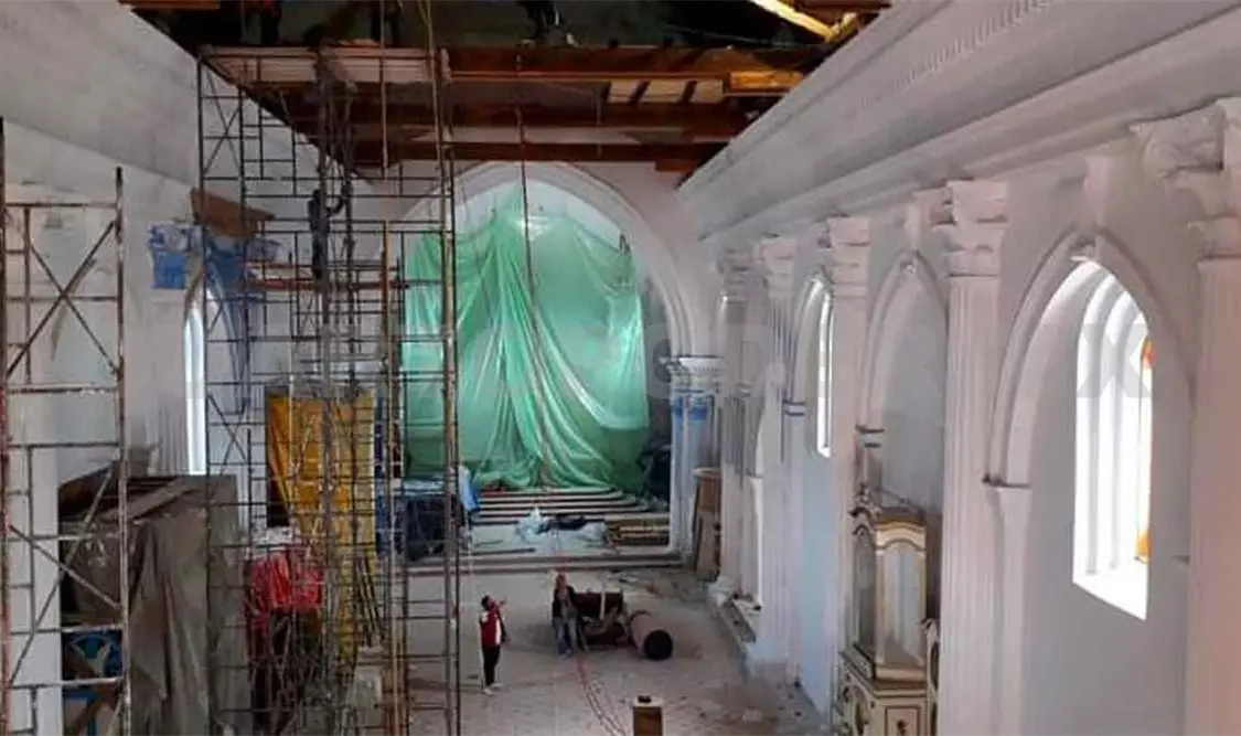 Etapa final en la reparación del templo de Santa Lucía