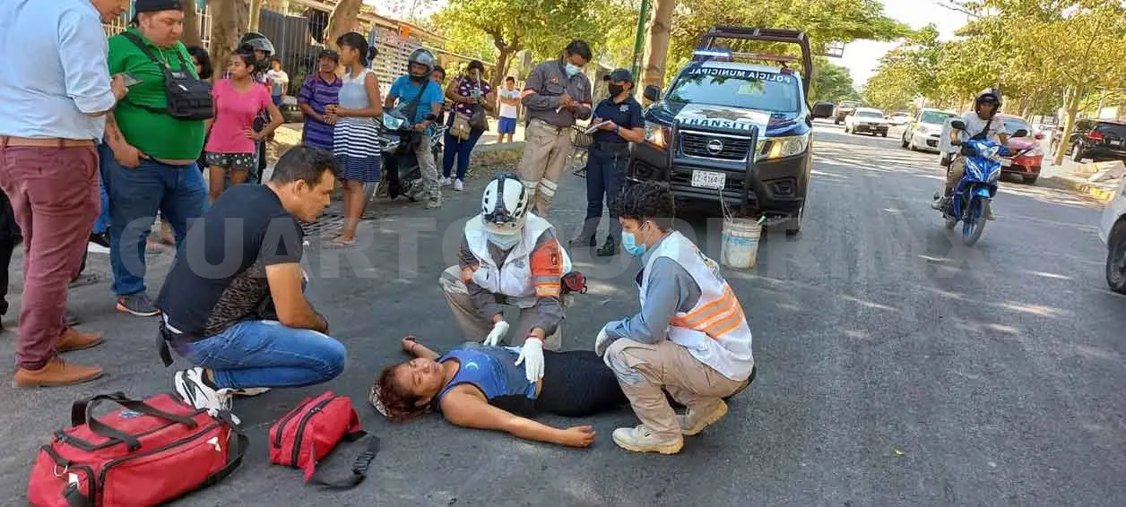 Moto atropella a peatón en la calzada al Sumidero