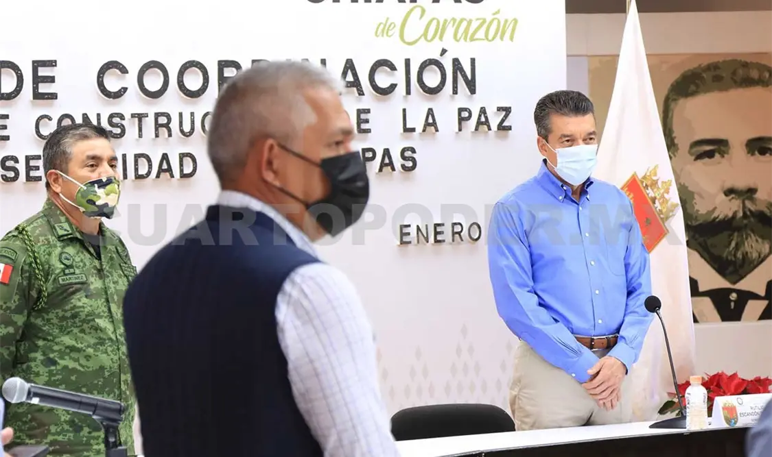 El gobernador informó que en Chiapas hay 65 centros de vacunación activos y las brigadas continúan realizando recorridos. CP
