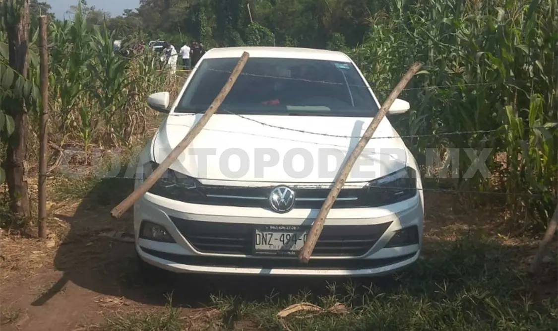 El 20 de diciembre el cadáver fue encontrado en un vehículo en el municipio de Suchiate. Cortesía