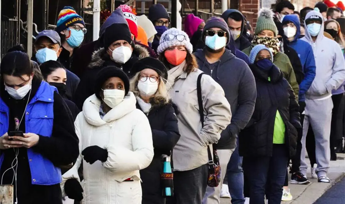 La variante ómicron supone ya 95 % de los casos covid-19 en Estados Unidos. Cortesía