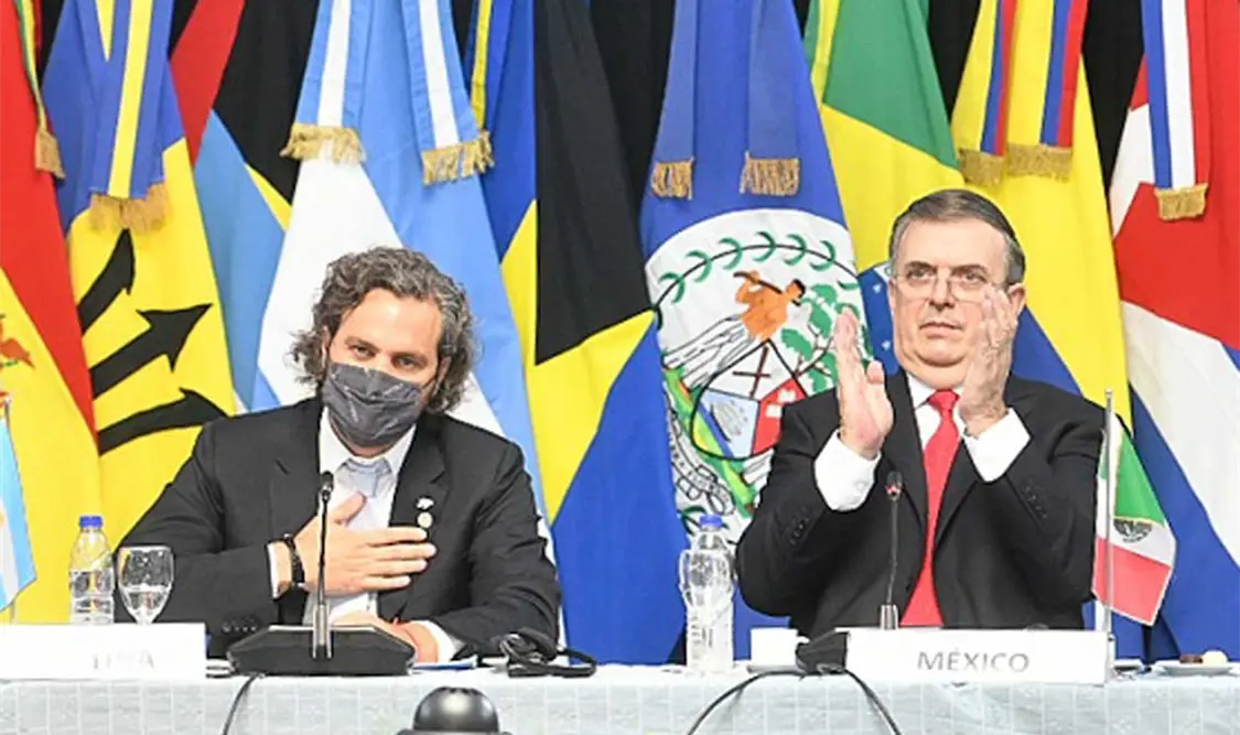 Alberto Fernández durante la 22 cumbre de cancilleres de la Celac. Cortesía