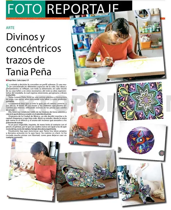 Divinos y concéntricos trazos de Tania Peña